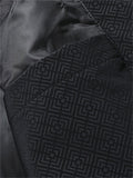 Men's Warm Tang Suit Style Quilted Coat with Detachable Hood