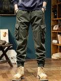 Men's Casual Streetwear Thickened Cargo Jogger Pants Regular Fit