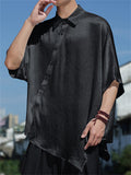 Men's Summer Cool Lapel Loose Short Sleeve Shirts