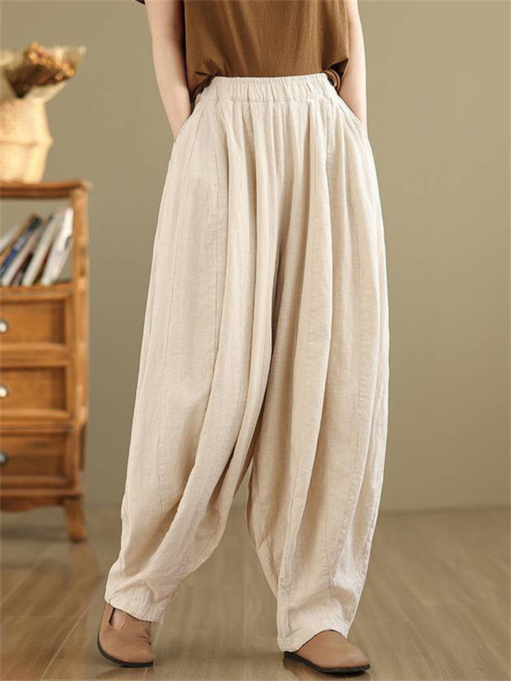 Women's High Waisted Wide Leg Bloomers Pants