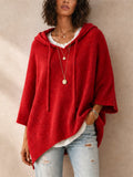 Women's Oversized Pullover Knit Hooded Sweater