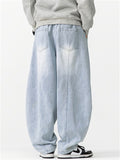 Men's Japanese Style Loose Retro Harem Wide Leg Jeans