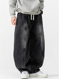 Men's Japanese Style Loose Retro Harem Wide Leg Jeans