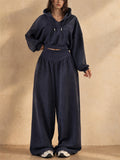 Women Oversized Hoodie and Wide Leg Pants Two Piece Lounge Set