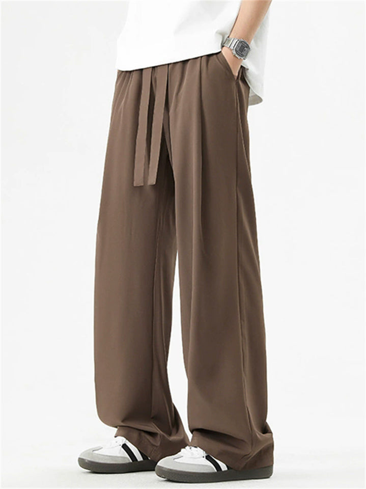 ‌Men's Spring Korean Style Drape High Waist Straight Leg Pants