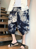 Men's Summer Ethnic Style Beach Bloomers Drop Crotch Capri Pants