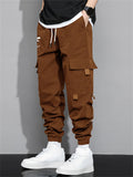 Men's Casual Workwear Jogger Pants Loose Fit Multi-Pockets