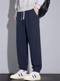 Men's Casual Drawstring Anti-Wrinkle Twill Knit Jogger Pants