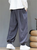 Men's Comfortable Corduroy Drawstring Loose-Fit Harem Jogger Pants