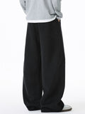 Men's Casual Contrast Trim Loose Fit Wide Leg Sweatpants