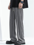 Men's Summer Cool Stripe Quick-Dry Drape Straight Pants