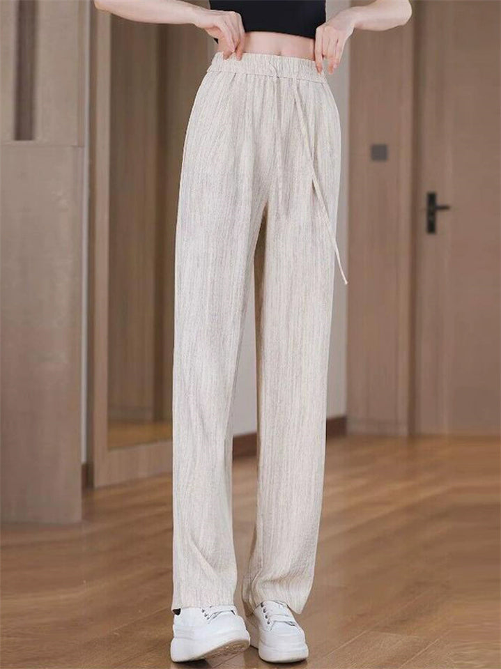 Women's Comfy Grunge Style High Waist Drape Regular Fit Casual Pants