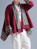 Retro Men's Ramie Ethnic Style Cardigan Top
