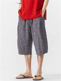 Men's Summer Casual Print Drawstring Capri Pants