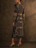 Womens Stylish Gold Beaded Long Sleeve V Neck Outerwear