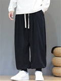 Men's Comfortable Corduroy Drawstring Loose-Fit Harem Jogger Pants
