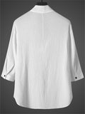 Men's Summer Cool Zen Style Stand Collar Half Sleeve Shirt