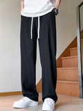 Men's Summer Cool Elastic Waist Loose Fit Drape Casual Pants