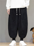 Men's Chinese Style Streetwear Corduroy Autumn Harem Jogger Pants