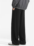 Men's Solid Color Casual Drape Wide Leg Straight Pants