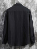 Men's Summer Cool Solid Color Texture Long Sleeve Shirt