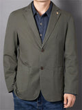 Men's Autumn Casual Solid Color Cotton Single Breasted Suit Jackets
