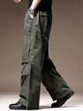 ‌Men's Autumn Retro Loose Fit Straight Leg Baggy Cargo Parachute Pants