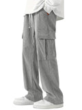 Men's High Street Corduroy Wide Leg Cargo Pants