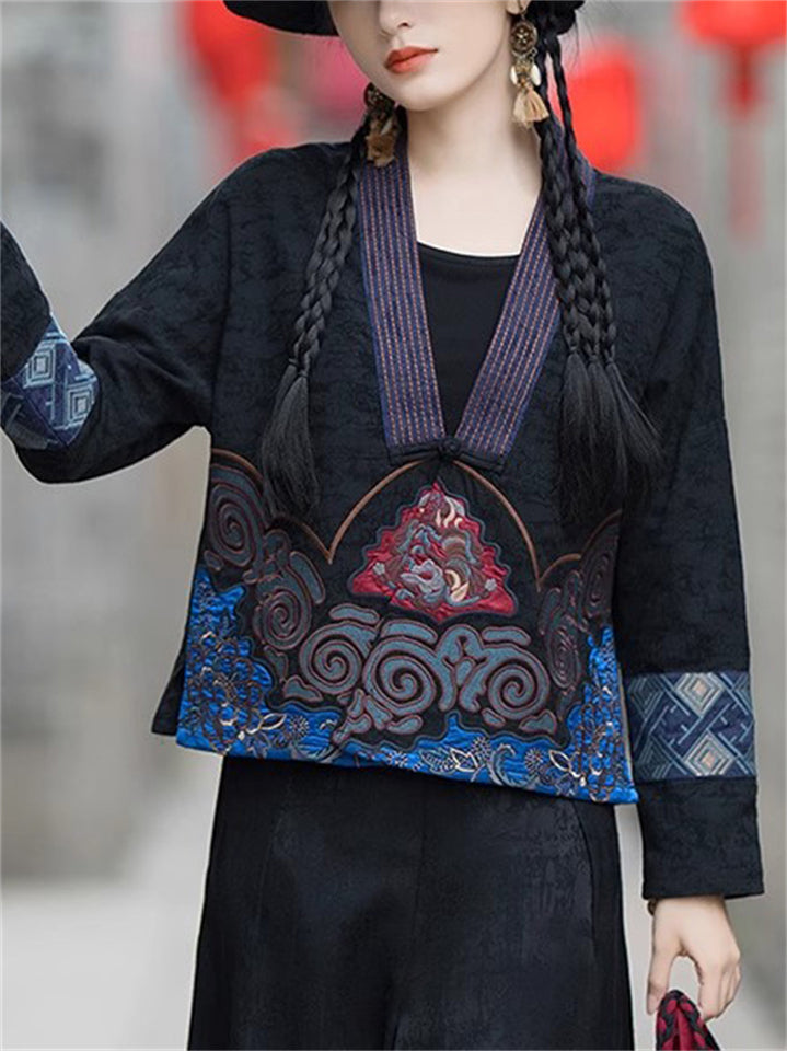 Women's Ethnic Style Heavy Industry Embroidery Cardigan Jacket