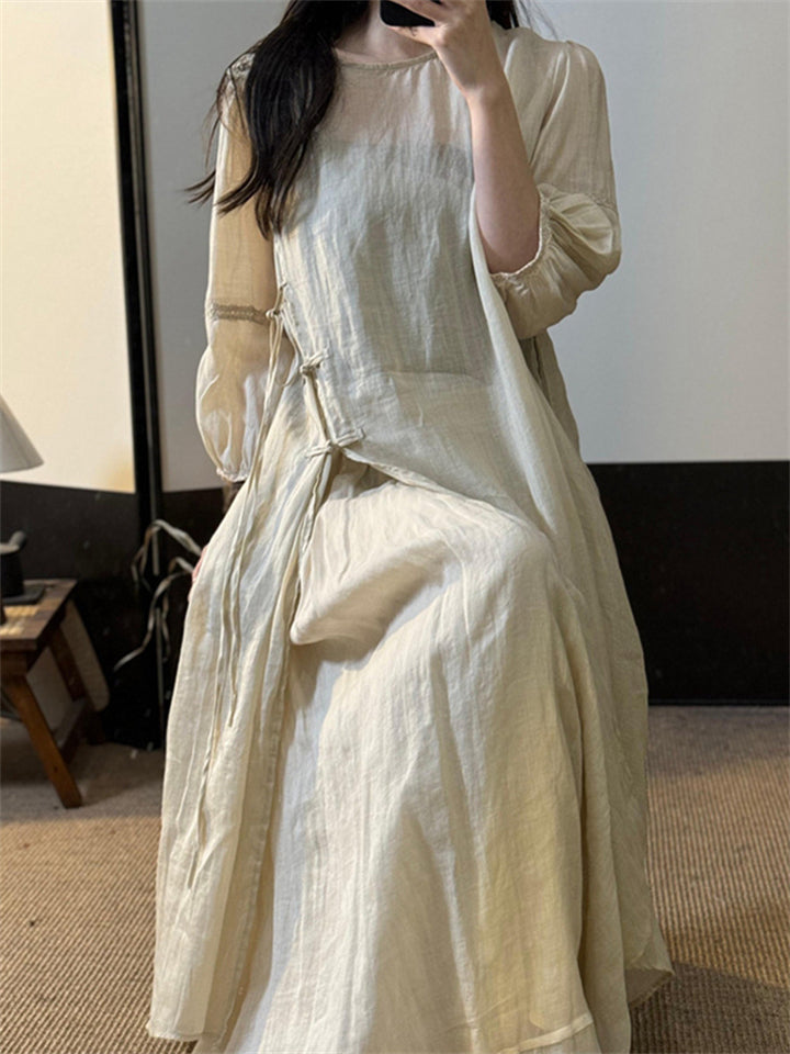 Women Artsy Lantern Sleeve Medium Long Sleeves Ramine Top