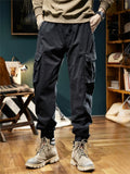 Men's Casual Streetwear Thickened Cargo Jogger Pants Regular Fit
