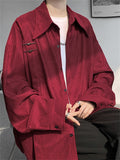Men's Trendy Long Sleeve Button Up Textured Print Shirts
