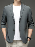 Men's Casual Solid Color 3/4 Sleeve Single Breasted Suit Jackets