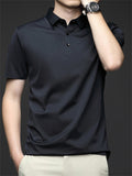 Summer Men's Seamless Cool Short Sleeve Polo Shirts