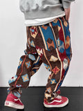 Men's Vintage Street Style Ethnic Style Jacquard Tapered Pants