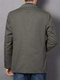 Men's Autumn Casual Solid Color Cotton Single Breasted Suit Jackets