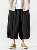 Men's Summer Sports 100% Cotton Relaxed Fit Cropped Pants