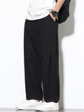 Men's Summer Simple Solid Color Casual Straight Pants