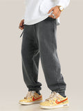Men's Cotton Retro Large Size Distressed Jogger Sweatpants