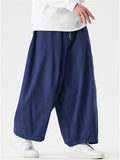 Men's Autumn Simple Japanese Style Wide Leg Scimitar Pants