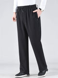 Men's Comfy Loose Straight Leg Casual Elastic Waist Pants