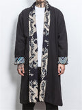 Men's Casual Chinese Ethnic Style Print Cardigan Jacket