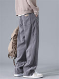 ‌Men's Autumn Retro Loose Fit Corduroy Casual Wide Leg Pants