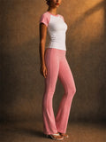 Womens 2 Piece Raglan Tee High Waisted Flare Leggings Set