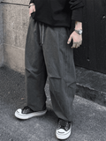 Mens Casual Streetwear Style Loose Fit Cargo Pants with Pockets