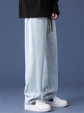 Men's Autumn High Street Loose Fit Straight Leg Casual Jeans