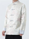 Men's Retro Chinese Style Floral Crane Jacquard Tangsuit Jackets