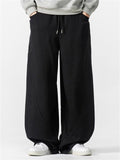 Retro Men's Comfy Japanese Style Elastic Waist Drawstring Loose Pants
