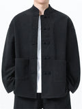 Men's Autumn Soft Chinese Style Buttons Tangsuit Jackets