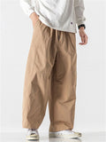 Japanese Style Men's Trendy Cropped Straight Cargo Pants